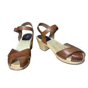 Swedish Hasbeens Mirja Clog Sandal Size 8 US, EU Size 39